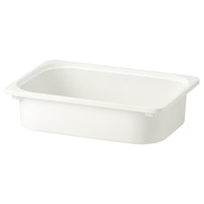 IKEA TROFAST Scatola Portaoggetti Plastica Impilabile Organizzatore Giocattolo Bambini 42x30x10cm Bianco