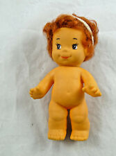  MINI bambola VINTAGE  ANNI 70 BAMBOLA D'EPOCA ROSSA EFFE PLASTICA MORBIDA