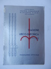 TRIESTE TEATRO VERDI fascismo 1939 programma stagione lirico sinfonica   PUCCINI