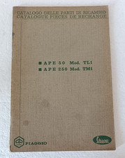 CATALOGO parti di ricambio per Ape 50 TL1 e 250 TM1 originale Piaggio d'epoca