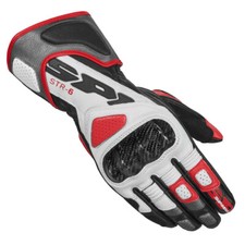 GUANTO PELLE MOTO SPIDI STR-6 ROSSO L RACING MORBIDO PROTEZIONE NOCCHE CARBONIO