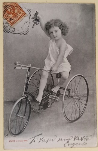 Antica cartolina bambina - cartolina, su
