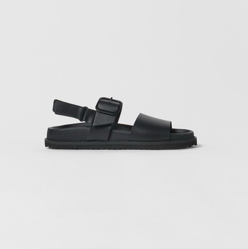 Zara leather sandals with - sandals,