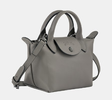 Borsa a tracolla LONGCHARM Le Pliage Xtra XS in pelle a mano - tortora/grigio