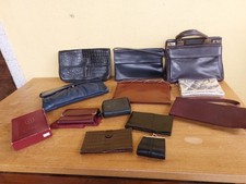 LOTTO 7 BORSETTE BORSETTA DA DONNA + 5 PORTAFOGLI CARTIER PELLE SIMILPELLVINTAGE