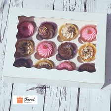 Scatole per cupcake finestra 12 fori scatola per torte muffin con inserti matrimonio lusso