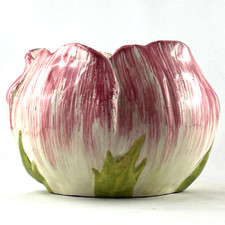 Vase fleur ancien barbotine - vase,