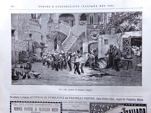 Stampa del 1884 viv re - 1884,