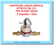 CONTATORE LANCIA IMPULSI PER ACQUA CALDA  ATT 1/2"- 1 IMPULSO / 1 LITRO  DOSAGGI