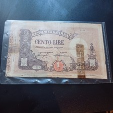 BANCONOTA RARA DA COLLEZIONE REGNO D ITALIA 12 APRILE 1927 100 LIRE LOTTO A 29