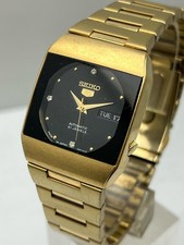 Orologio Uomo Seiko 5 Automatico 4227-00B0 Forma Tank Quadrante Nero Vintage -Originale