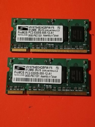 Promos 2x512mb ram laptop - ram,