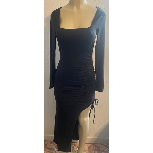 Maxi abito donna nero manica