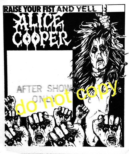Pass backstage alice cooper - alice,