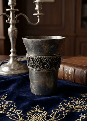 Tazza argento filigrana russa - argento,