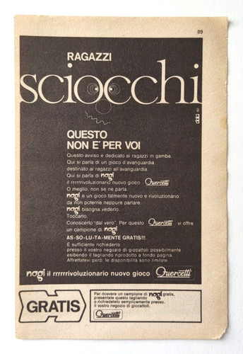 Pubblicita nogi quercetti - pubblicita',