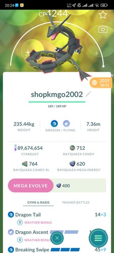 Shiny rayquaza 2019 lv50 3 - rayquaza,