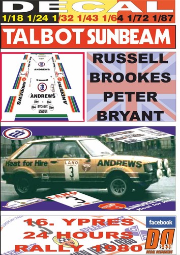 Decal talbot sunbeam - decal,