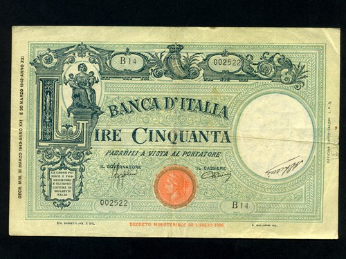 Italy lire 1943 - italy:p-64,50, *
