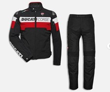 Giacca e Pantaloni Ducati Corse Uomo Tessuto Moto Impermeabile Moto Racing