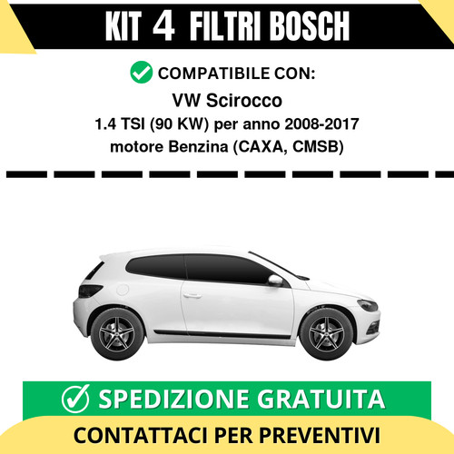Kit filtri bosch scirocco - filtri, vw