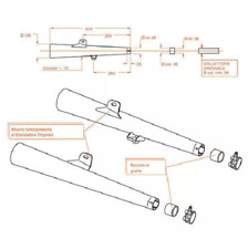 MARMITTE SCARICO SILENZIATORI ORIGINALE SITO SUZUKI GSX 750 ES 1986 1987