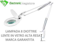 LAMPADA A PANTOGRAFO CON NEON E LENTE 8 DIOTTRIE - 120mm - GBC 49406235