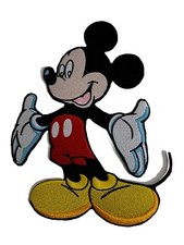 Toppa termoadesiva, motivo: “Topolino” Patch formato grande (19x14 cm)