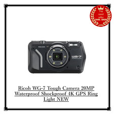 Ricoh WG-7 Tough Camera 20MP Impermeabile Antiurto 4K GPS Ring Light NUOVO
