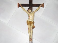 Cristo Barocco In Croce! Sud Tedesco Intorno Al 1780! Molto Espressivo!