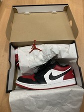 Nike Air Jordan 1 Low Bred Toe, taglia EU 42.5 / US 9