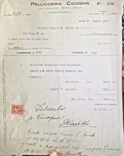 FATTURA PELLICCERIA ENRICO CICOGNA MILANO ROMA PELLICCIA PERSIANER 1936-417