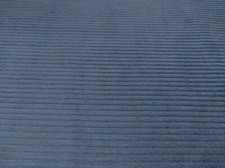 Tessuto In Velluto Di Cotone Blu Jumbo A Coste 4.5 Lavato