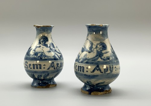 Rare pair 17thc italian savona - pair,