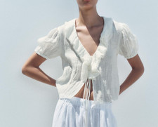 ZARA CAMICIA DI LINO blusa