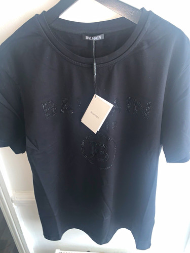 Shirt balmain uomo nera - t-shirt,