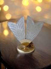 LAMPADA ABAT JOUR VETRO SOFFIATO  FOGLIA DI MURANO ANNI '90