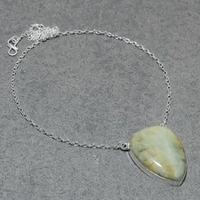 Ciondolo catena gioielli etnici fatti a mano pietra preziosa a forma di...