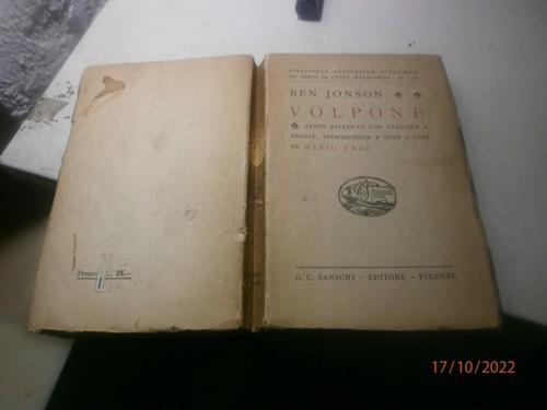 Volpone ben jonson sansoni - ben,