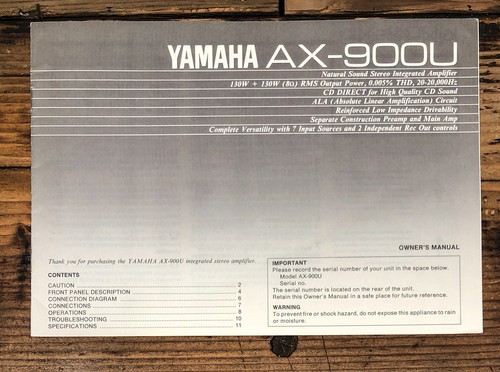 Yamaha 900u amplificatore - yamaha,