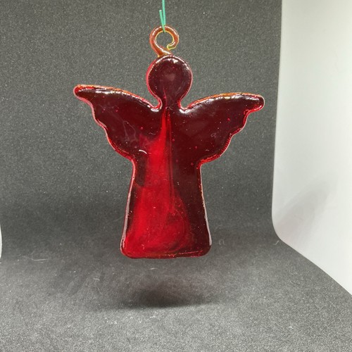Ornamento angelo rosso vintage
