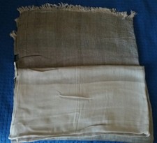 Sciarpa Lavinia Fontana Colore Sfumato Grigio Perla Scuro Cotone Viscosa