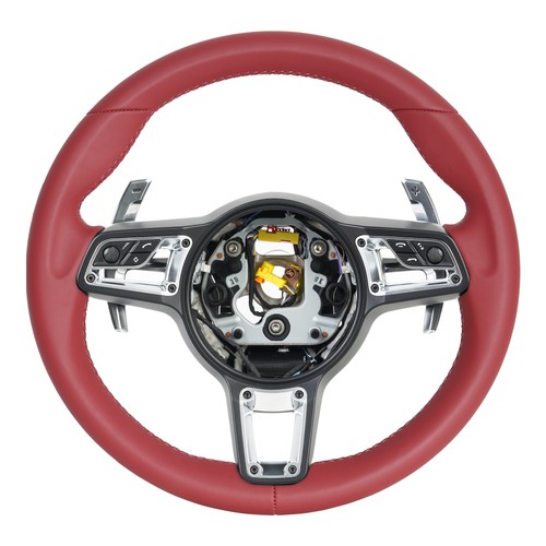 Volante pelle rosso con - volante,