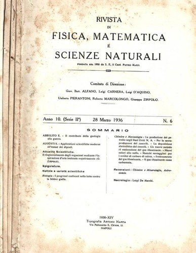 Rivista fisica matematica - rivista, di