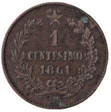 1861 M Italia 1 Centesimo -