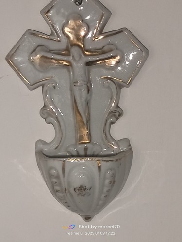 Antica acquasantiera ceramica - antica,