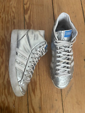 Adidas sneaker alte BASKET PROFESSIONALI argento scarpe da ginnastica scarpe scarpa sportiva 40 UK6,5