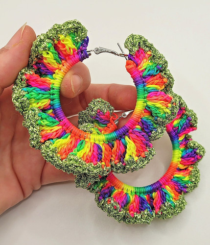 Orecchini cerchio arcobaleno - cerchio,