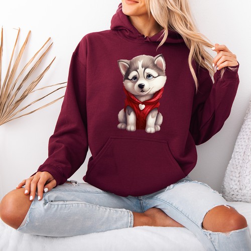 Felpa con cappuccio - , husky