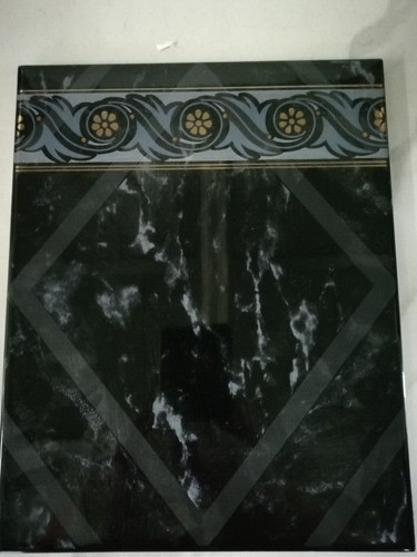 Decoro nero con greca fiore - con,